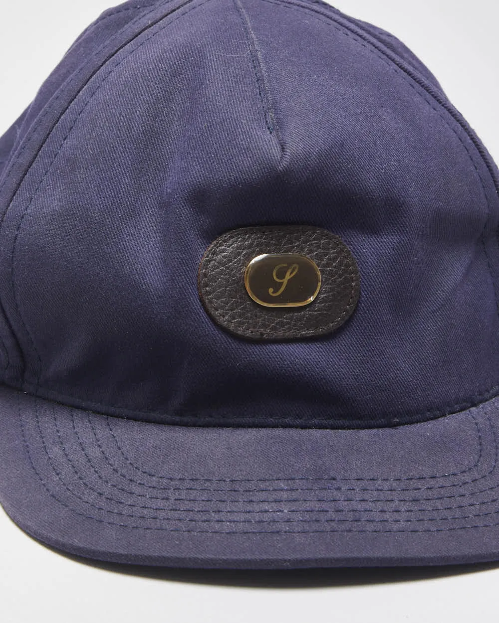 Vintage Supreme Grained Leather S Patch Canvas Flat Brim Baseball Cap - OS sold by Rokit product image thumbnail 3