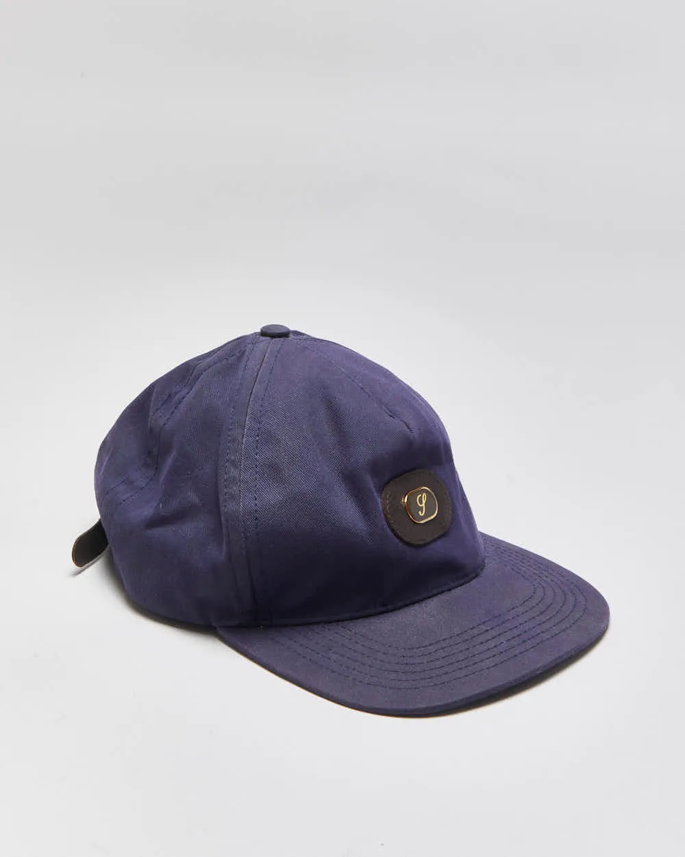 Vintage Supreme Grained Leather S Patch Canvas Flat Brim Baseball Cap - OS sold by Rokit
