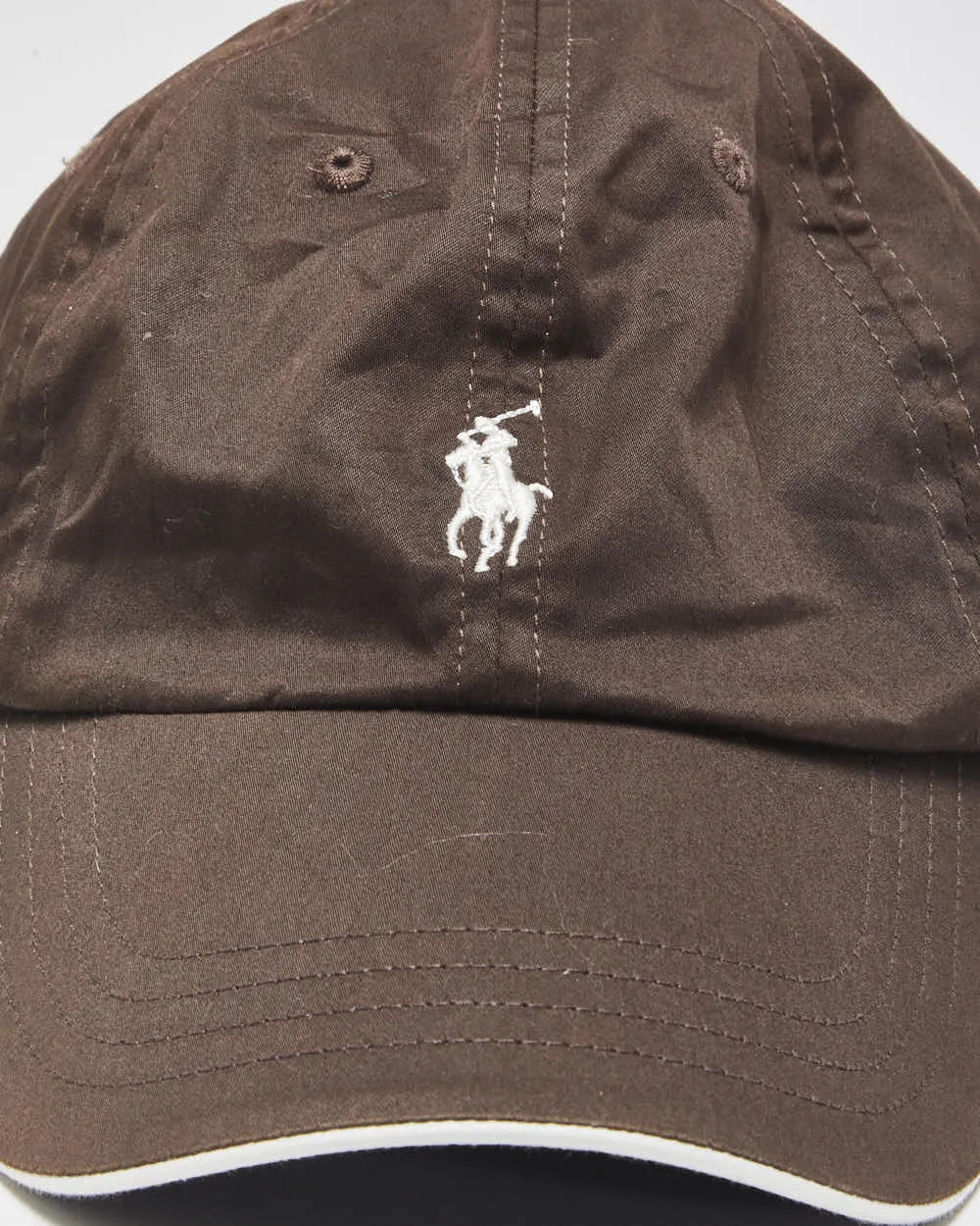 Vintage Y2K 00s Ralph Lauren Golf Brown Canvas Baseball Cap - OS sold by Rokit product image thumbnail 3