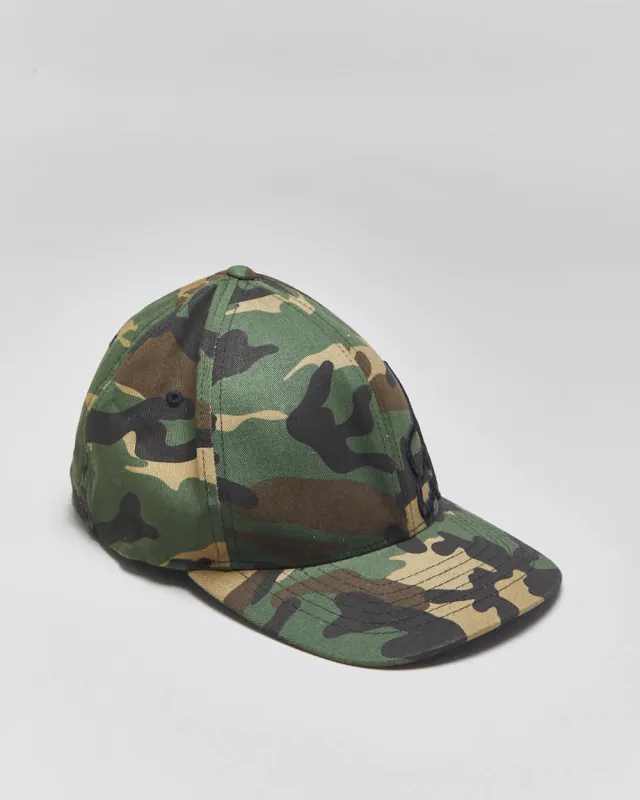 Vintage Y2K 00s Fox Racing Woodland Camo FlexFit Baseball Cap - OS made by Rokit