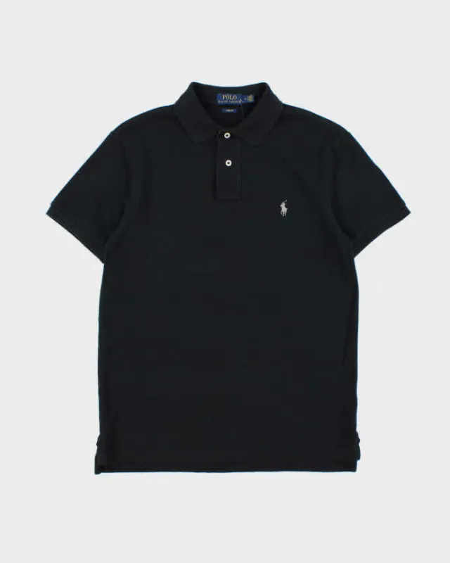 Vintage Polo Ralph Lauren Black Classic Slim Fit Short Sleeve Polo Shirt - M made by Ralph Lauren