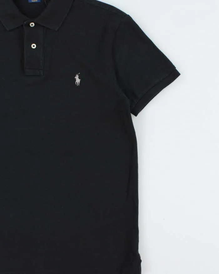 Vintage Polo Ralph Lauren Black Classic Slim Fit Short Sleeve Polo Shirt - M sold by Rokit product image thumbnail 3