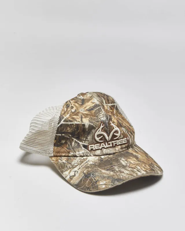 Vintage Y2K 00s Realtree Camo Embroidered Trucker Hat - OS made by Rokit