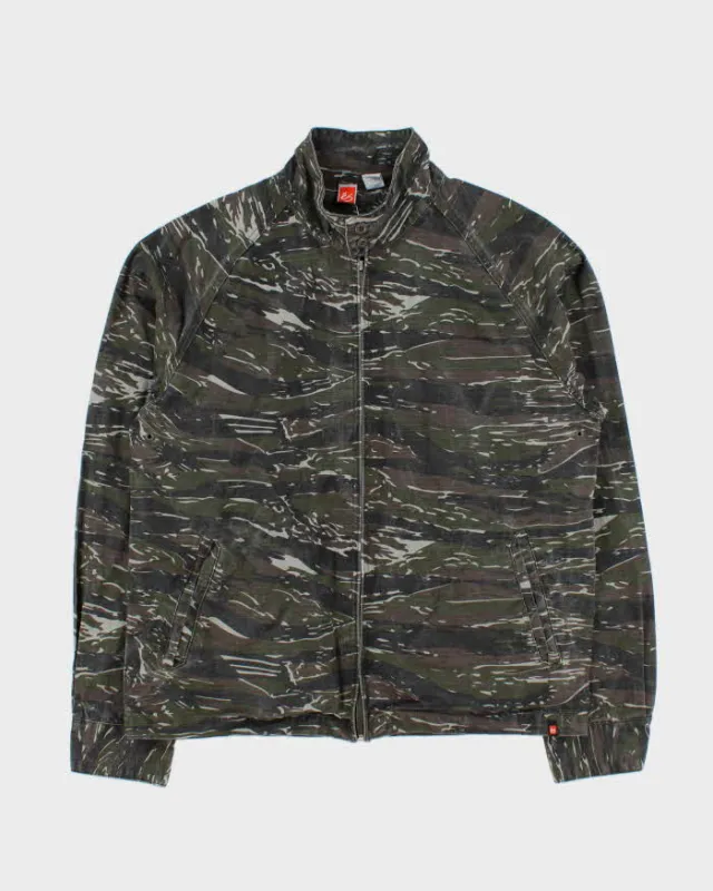 Vintage Y2K 00s éS Skateboarding Canvas Tiger Camo Harrington Jacket - M made by Rokit
