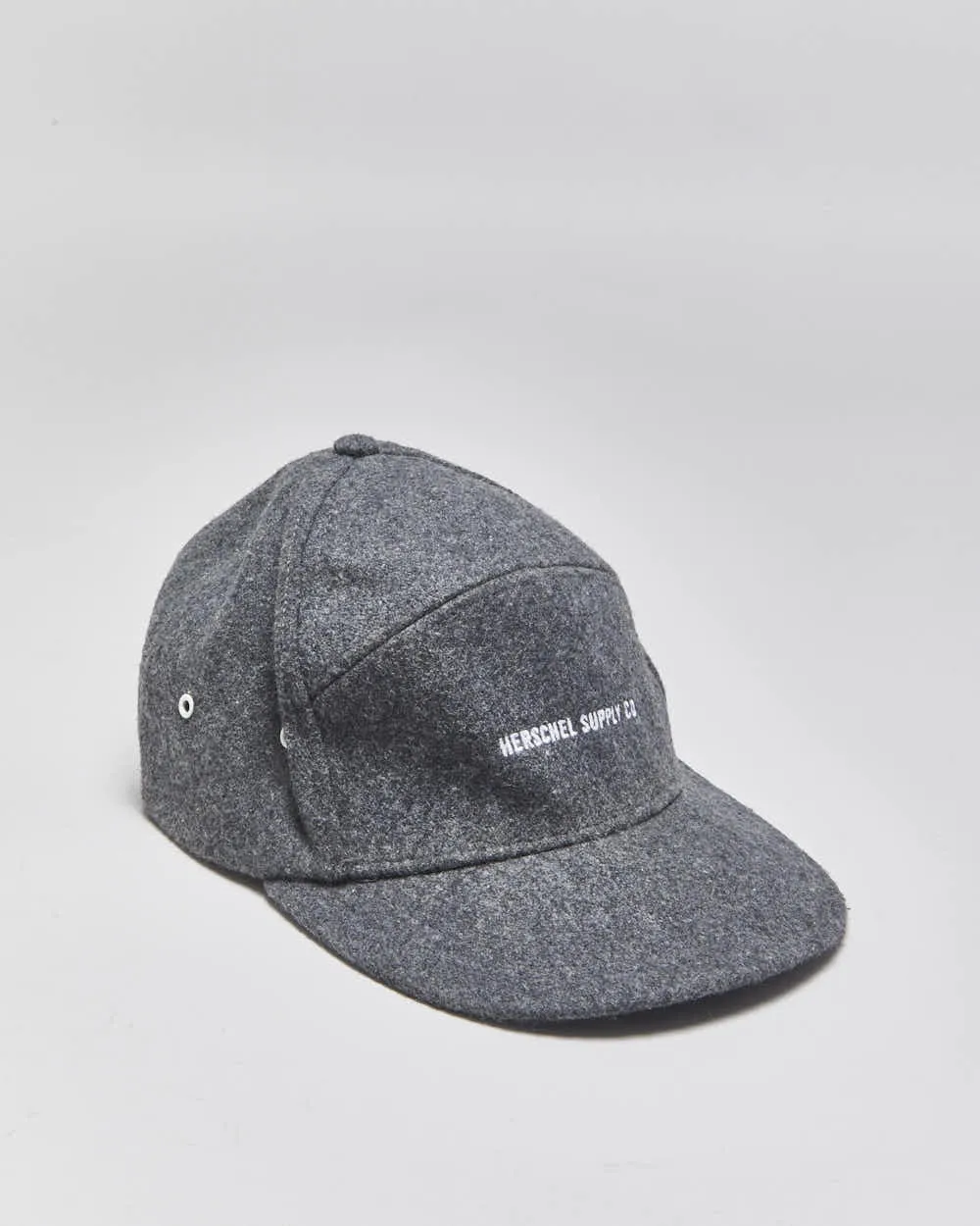 Vintage Herschel Supply Co Marl Grey Wool Blend Snapback Baseball Cap - OS sold by Rokit