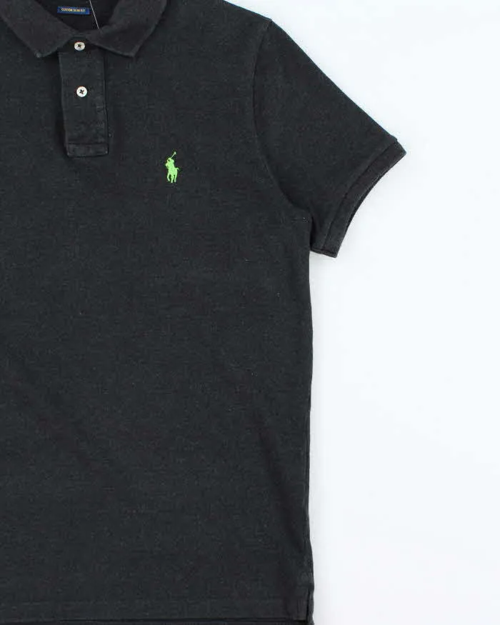 Vintage Polo Ralph Lauren Marl Grey Volt Pony Classic Slim Fit Short Sleeve Polo Shirt - M sold by Rokit product image thumbnail 3