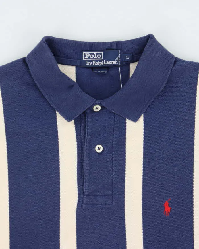 Vintage 1990s Polo Ralph Lauren Striped Classic Short Sleeve Polo Shirt - L sold by Rokit product image thumbnail 5