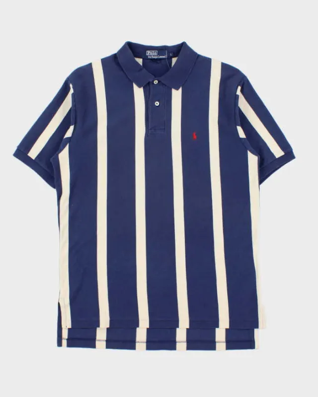 Vintage 1990s Polo Ralph Lauren Striped Classic Short Sleeve Polo Shirt - L made by Ralph Lauren
