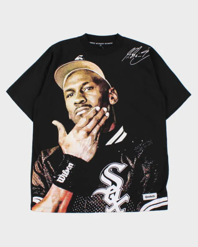 Vintage Hustle4D MJ White Sox Tribute Heavyweight Graphic Crewneck T-Shirt - M made by Rokit