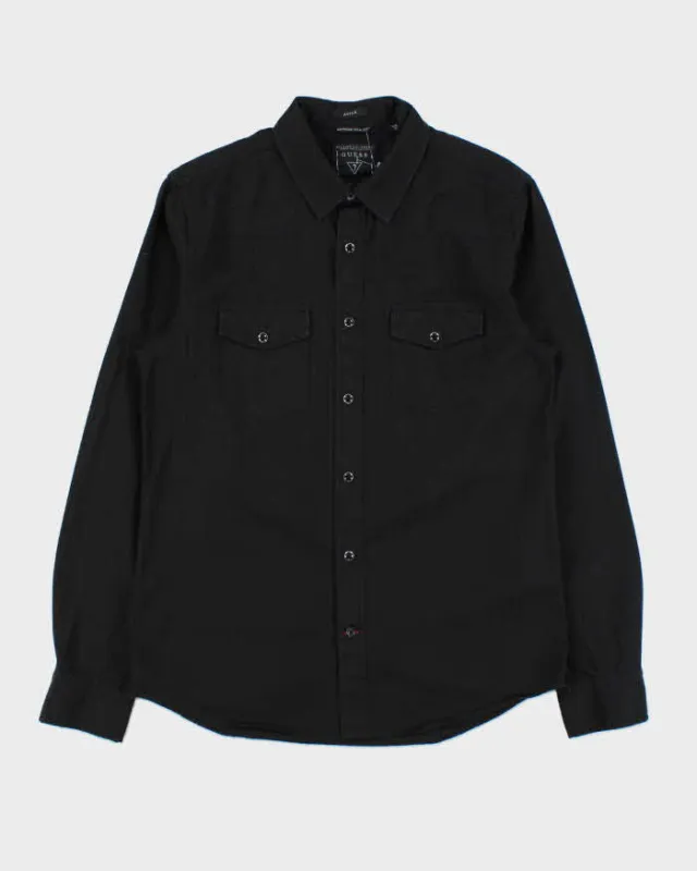 Vintage Y2K 00s Guess Striped Snap Button 'Austin' Long Sleeve 'Western Slim Fit' Shirt - M made by Guess