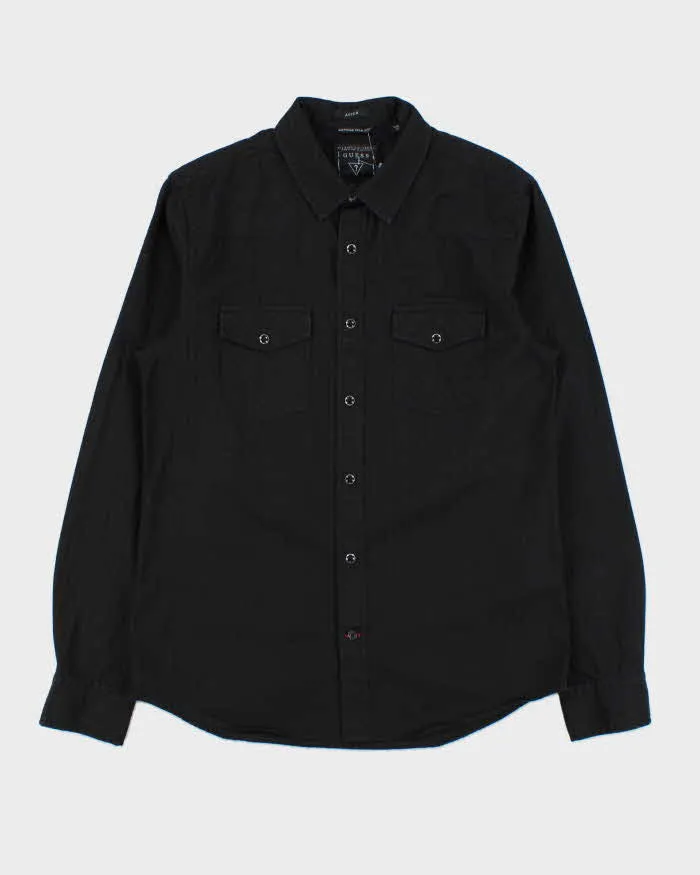 Vintage Y2K 00s Guess Striped Snap Button 'Austin' Long Sleeve 'Western Slim Fit' Shirt - M sold by Rokit