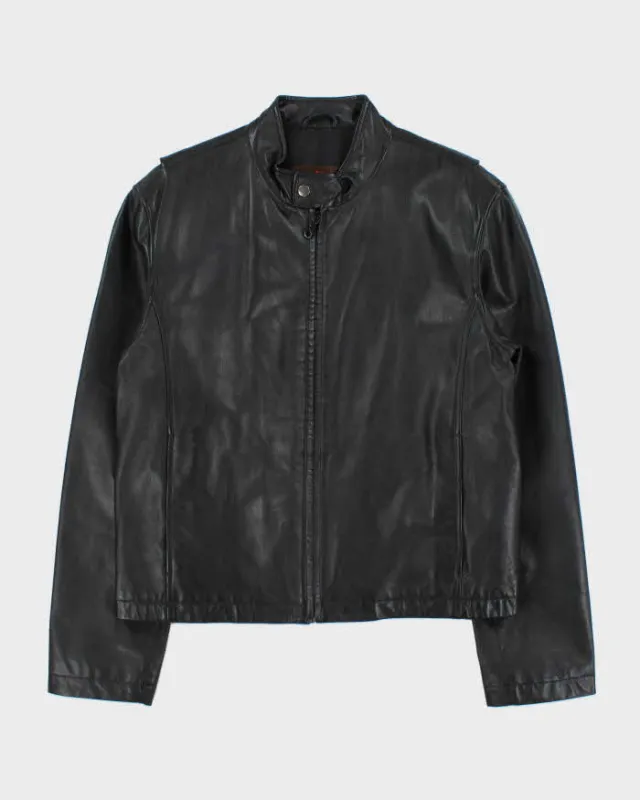 Vintage Y2K 00s Danier Leather Cafe Racer Moto Jacket - M made by Rokit