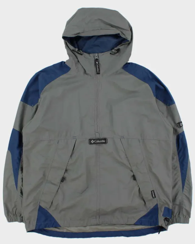 Vintage 1990s Columbia Half-zip Packable Hooded Waterproof Jacket - L made by Columbia