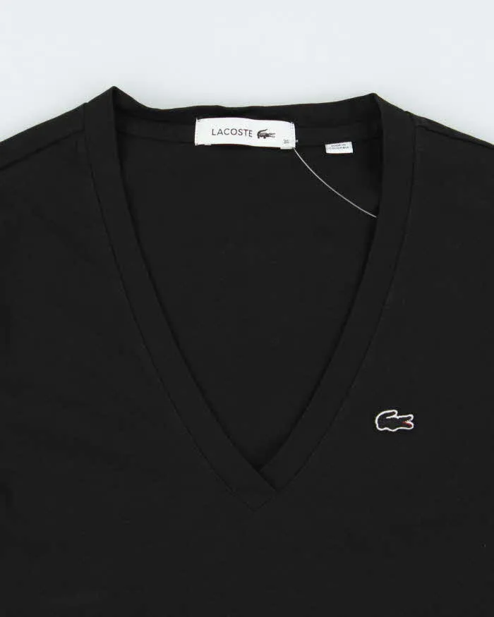 Vintage Lacoste Women's Classic Croc Long Sleeve V-Neck T-Shirt - S sold by Rokit product image thumbnail 5