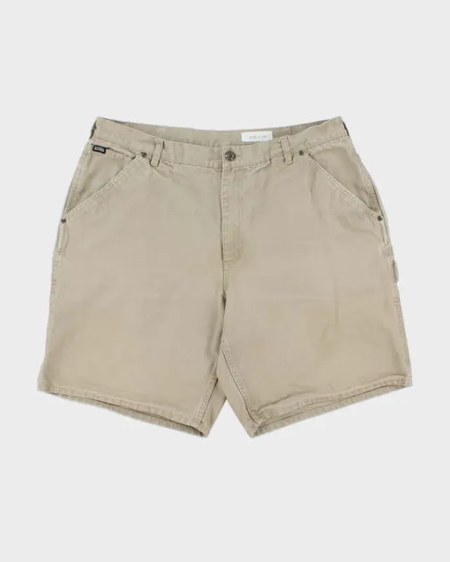 Vintage Sorel Khaki Canvas Relaxed Fit Wide Leg Carpenter Shorts - W38 made by Rokit