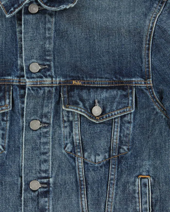 Vintage Polo Ralph Lauren Medium Wash Denim Trucker Jacket - M sold by Rokit product image thumbnail 4