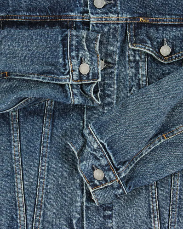 Vintage Polo Ralph Lauren Medium Wash Denim Trucker Jacket - M sold by Rokit product image thumbnail 5