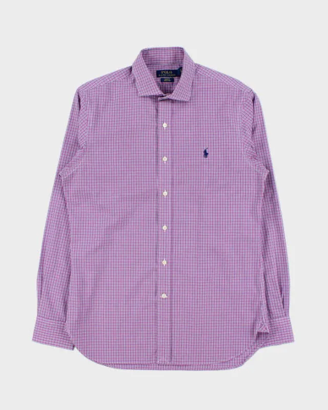 Vintage Ralph Lauren Checked Slim Fit Long Sleeve Shirt - M made by Ralph Lauren
