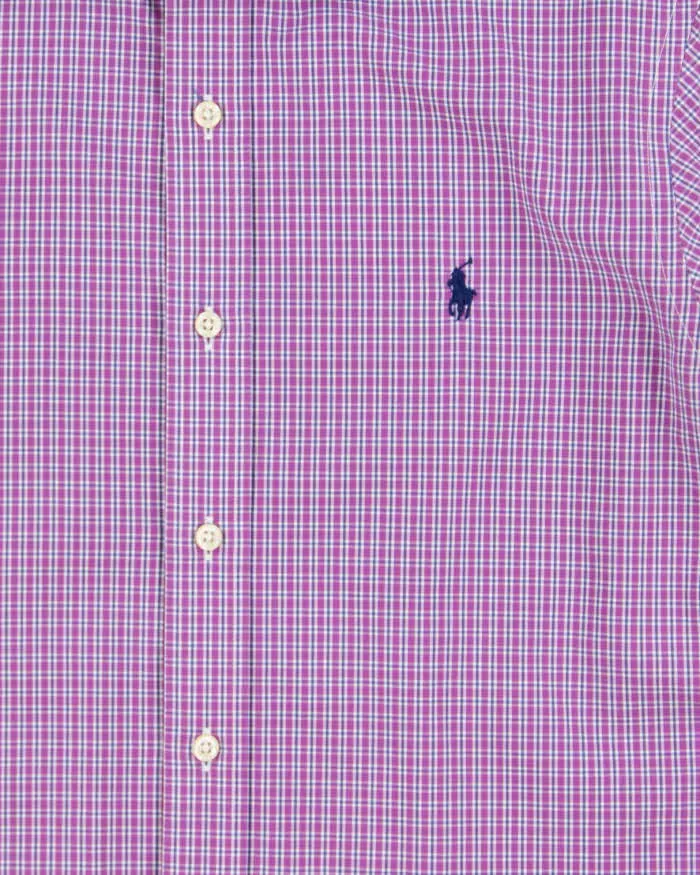 Vintage Ralph Lauren Checked Slim Fit Long Sleeve Shirt - M sold by Rokit product image thumbnail 4