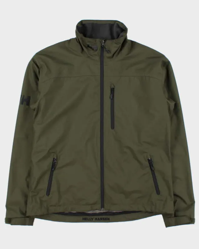 Vintage Helly Hansen Khaki 'Crew' Technical Shell Hiking Jacket - XL made by Helly Hansen