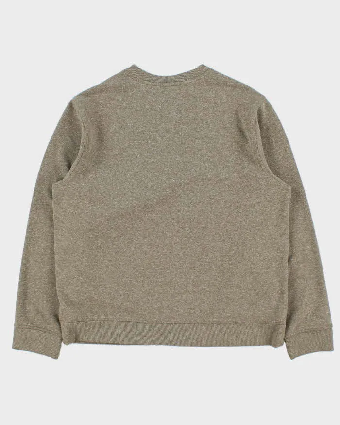 Vintage Patagonia Marl Khaki Fleece Lined Snap Button Canvas Pocket Sweatshirt - M sold by Rokit product image thumbnail 2