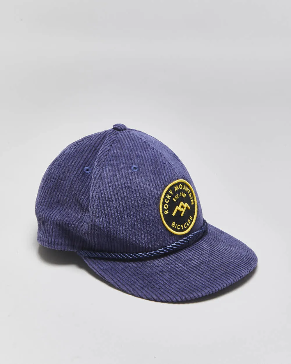 Vintage New Era 9Fifty Jumbo Corduroy Rocky Mountain Bicycles Snapback - M/L sold by Rokit