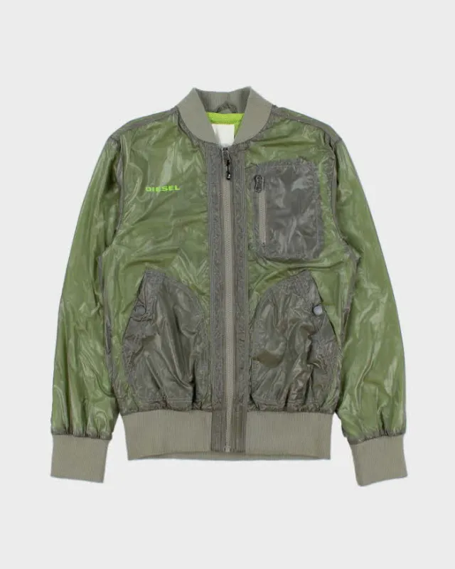 Vintage Y2K 00s Diesel Soft Shell Nylon Volt Bomber Jacket - S made by Diesel