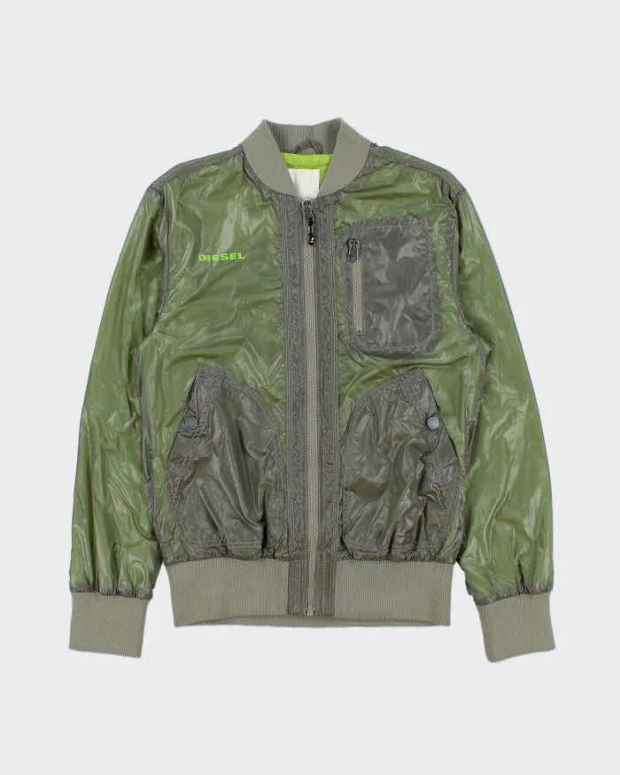 Vintage Y2K 00s Diesel Soft Shell Nylon Volt Bomber Jacket - S sold by Rokit