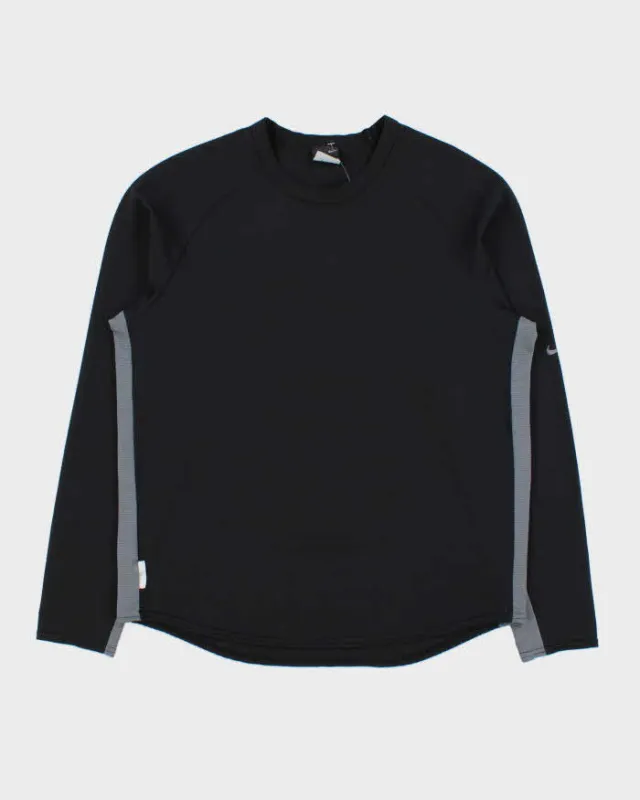 Vintage Y2K 00s Nike Sphere Dry Long Sleeve Crewneck Waffle T-Shirt - M made by Nike