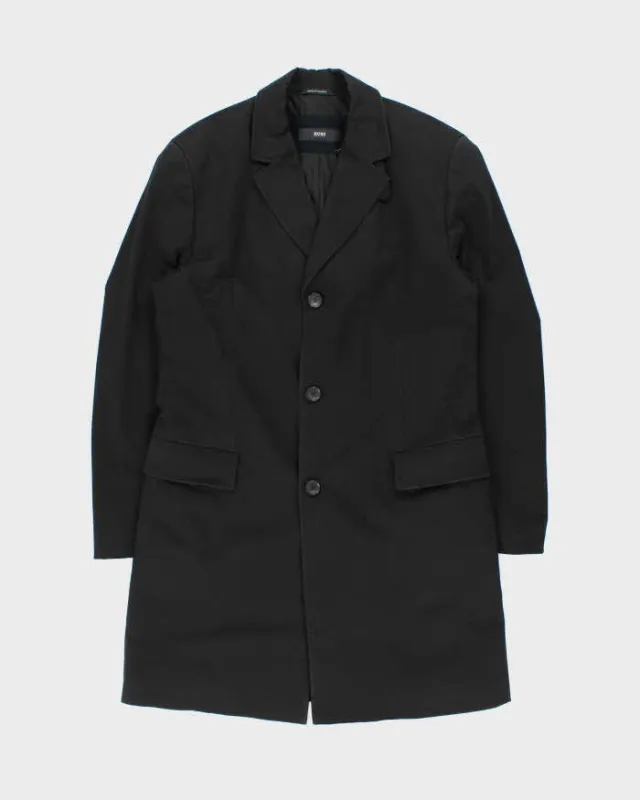 Vintage Y2K 00s Hugo Boss Quilt Lined Canvas Single Breasted Overcoat - XL made by Hugo Boss