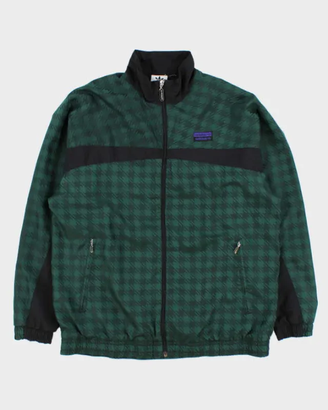 Vintage Adidas Originals R.Y.V Houndstooth Soft Shell Windbreaker Jacket - L made by Adidas