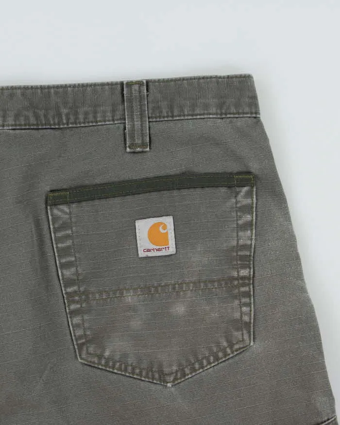 Vintage Carhartt Moss Ripstop Rugged Flex Canvas Relaxed Fit Carpenter Shorts - W34 sold by Rokit product image thumbnail 4