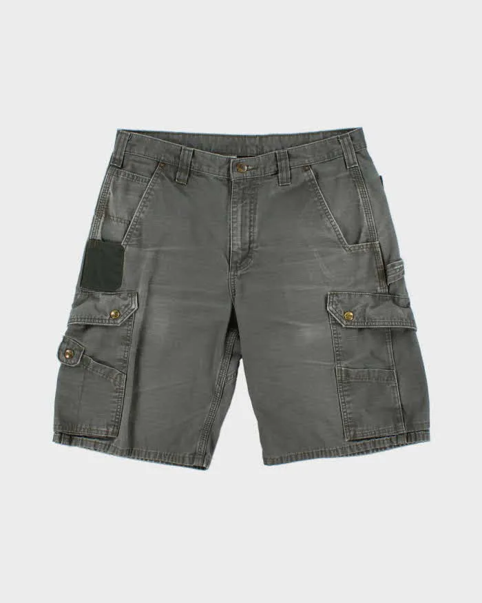 Vintage Carhartt Moss Ripstop Rugged Flex Canvas Relaxed Fit Carpenter Shorts - W34 sold by Rokit