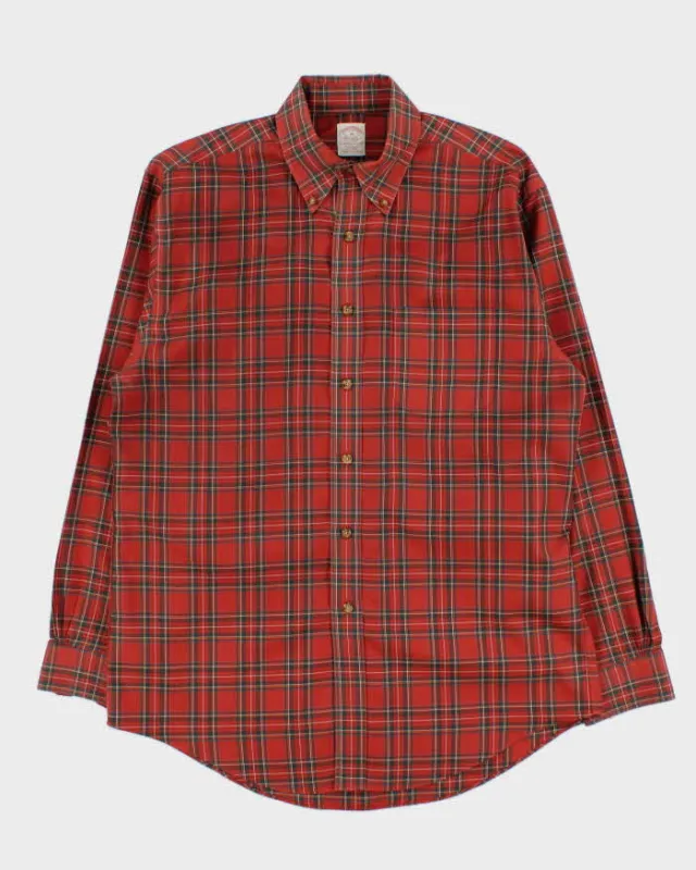 Vintage Brooks Brothers Checked Long Sleeve Shirt - M made by Brooks Brothers