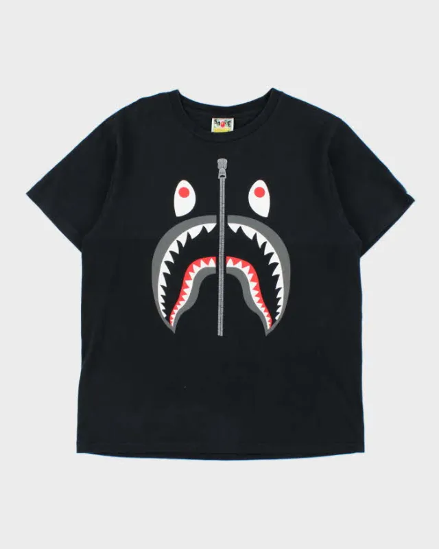 Vintage A Bathing Ape BAPE Shark Zip Heavyweight Single Stitch Crewneck T-Shirt - M made by Bape