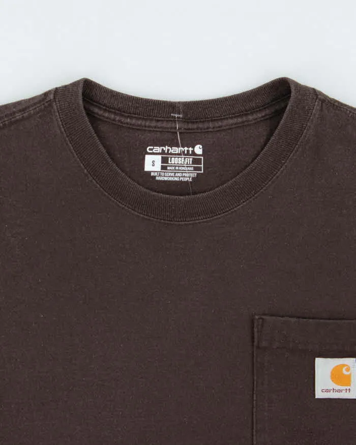 Vintage Carhartt Heavyweight Long Sleeve Logo Loose Fit Crewneck Pocket T-Shirt - S sold by Rokit product image thumbnail 5