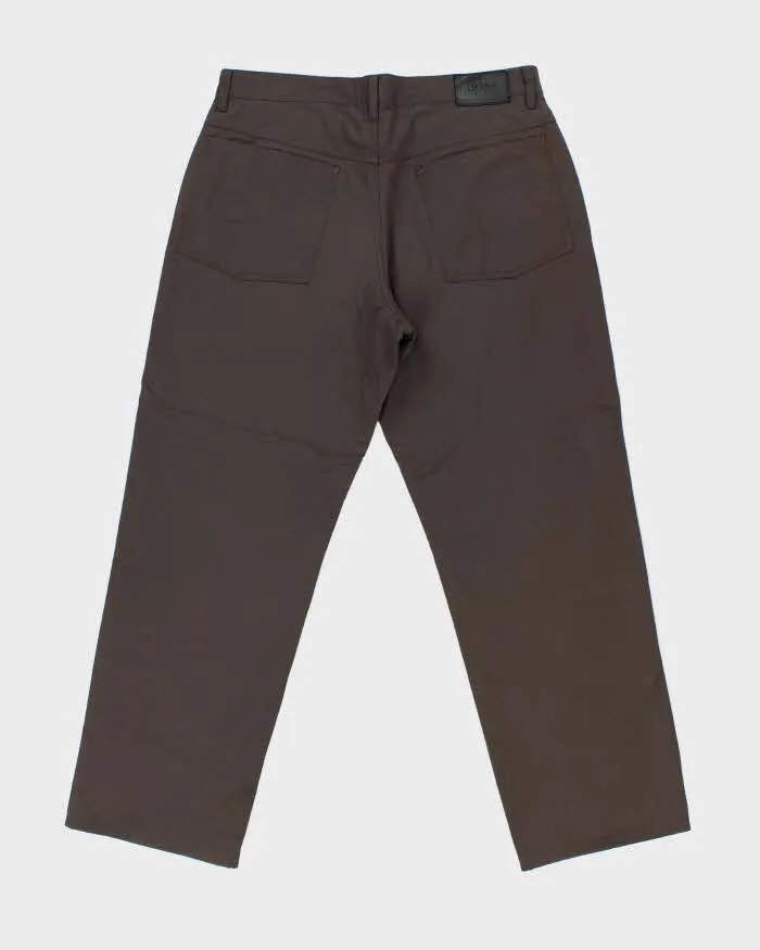 Vintage Y2K 00s Hugo Boss 'Miner' Brown Wide Leg Insulated Trousers - W36 L32 sold by Rokit product image thumbnail 2