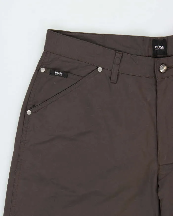 Vintage Y2K 00s Hugo Boss 'Miner' Brown Wide Leg Insulated Trousers - W36 L32 sold by Rokit product image thumbnail 3