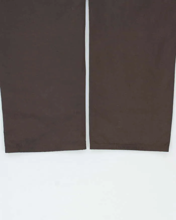 Vintage Y2K 00s Hugo Boss 'Miner' Brown Wide Leg Insulated Trousers - W36 L32 sold by Rokit product image thumbnail 5