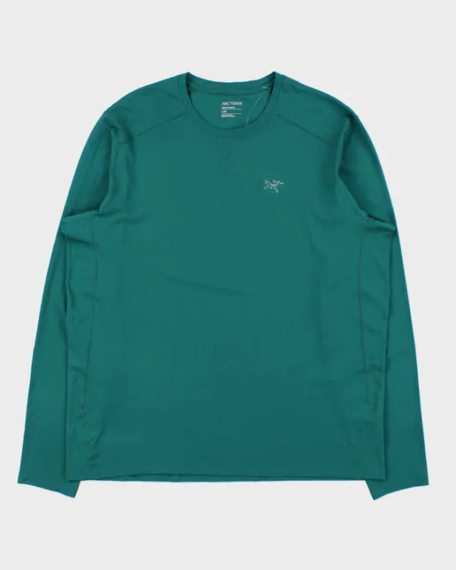 Arc'teryx Teal 'Velox' Long Sleeve Crewneck Hiking T-Shirt - L made by Arc'teryx