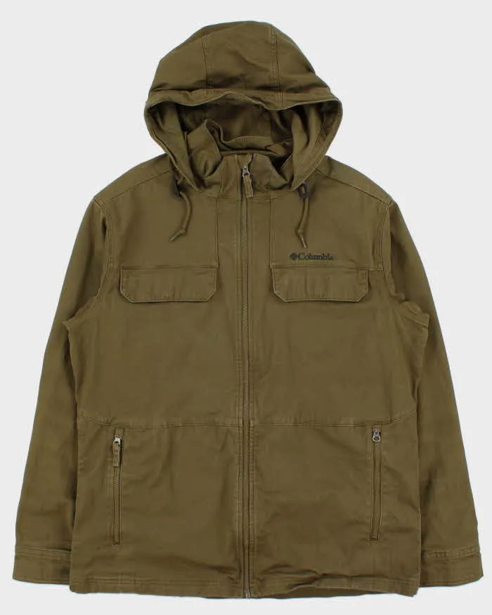 Vintage Columbia Khaki Canvas Hooded Military Field Jacket - L sold by Rokit