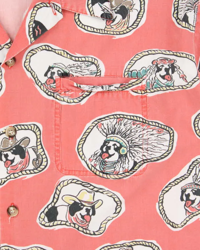 Vintage 1990s Big Dogs USA Western Graphic Camp Collar Short Sleeve Shirt - L sold by Rokit product image thumbnail 4