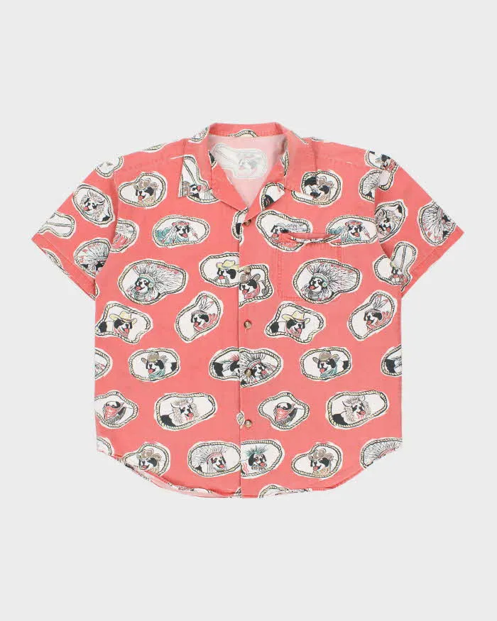 Vintage 1990s Big Dogs USA Western Graphic Camp Collar Short Sleeve Shirt - L sold by Rokit