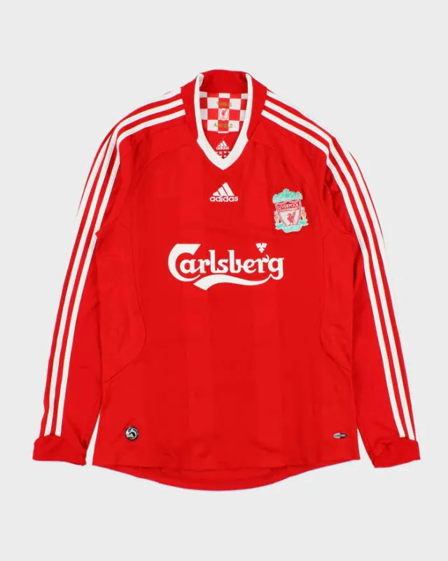 Vintage 2008-09 Adidas Liverpool FC Climacool Long Sleeve Home Shirt - S made by Adidas