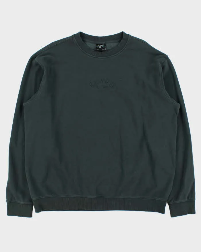 Vintage Billabong Heavyweight Forest Green Embroidered Crewneck Sweatshirt - XXL sold by Rokit