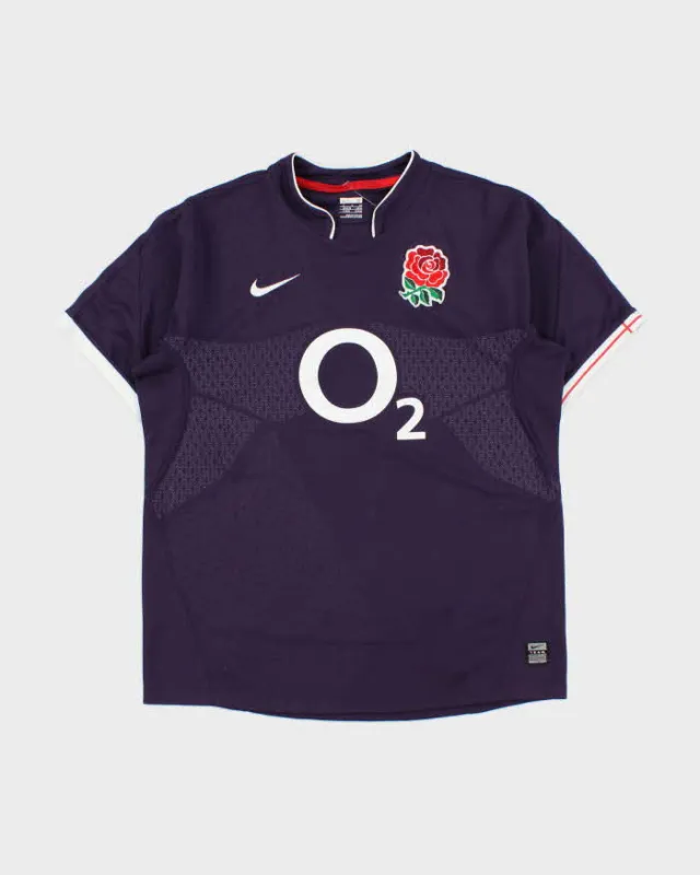 Vintage 2009-10 Nike Team England Rugby Union Short Sleeve Away Shirt - S made by Nike