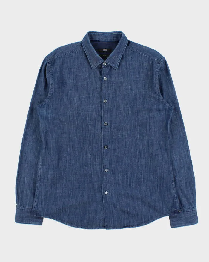 Vintage Hugo Boss Slim Fit Denim Shirt - XL sold by Rokit