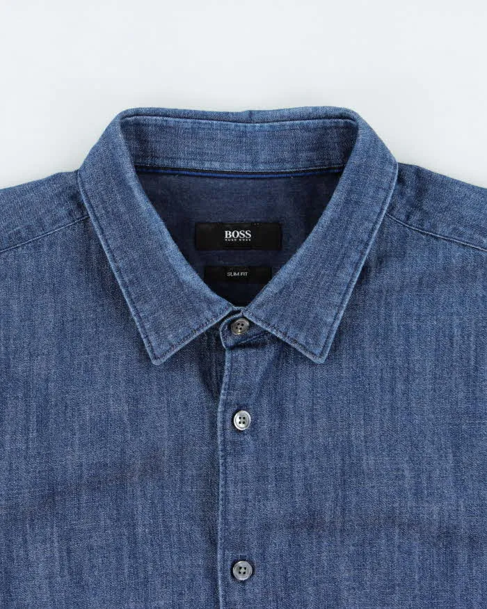 Vintage Hugo Boss Slim Fit Denim Shirt - XL sold by Rokit product image thumbnail 5