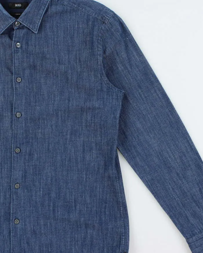 Vintage Hugo Boss Slim Fit Denim Shirt - XL sold by Rokit product image thumbnail 3
