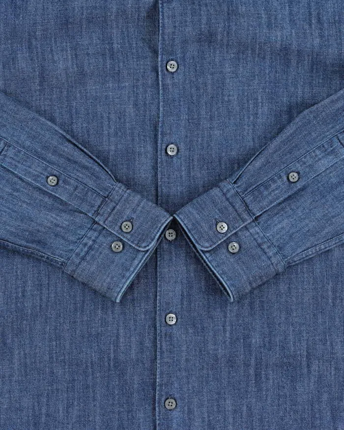 Vintage Hugo Boss Slim Fit Denim Shirt - XL sold by Rokit product image thumbnail 4